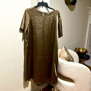 LILLA P bronze silky midi. Xl